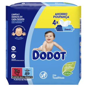 Dodot Toallitas Dermoactive Pack 4×64 Unidades