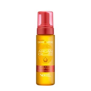 Espuma anti encrespamiento con aceite de argán para rizos definidos y con brillo Style & Shine Foaming Mousse de CREME OF NATURE Argan Oil